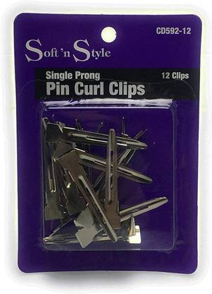 Soft 'N Style Single Prong Pin Curl Hair Clips Hair Clip