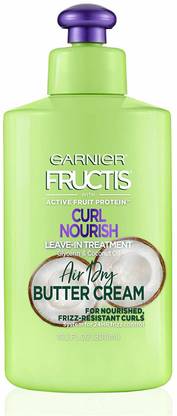 GARNIER Hair Care Fructis Triple Nutrition Curl Moisture Leave-In Conditioner Hair Cream
