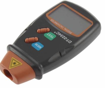 MegaDeal With Reflecting Tape Marks DT-2234C+ Digital Tachometer RPM Meter Digital Laser Beam Non-Contact Tachometer Handheld Rotating Speed Scale Meter 2.5-100000 Electronic RPM Photo Tachometer Takometer Non Contact Tachometer