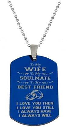 Men Style Best Anniversary Gift To My Wife Locket With Chain Stainless Steel Pendant