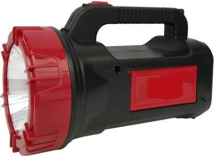 AKR led torch light with 2 tubes light for camping light with Searchlight Torch Torch (Red : Rechargeable) Torch