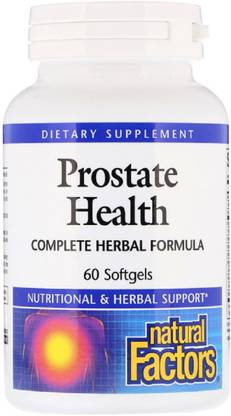Natural Factors Prostate Health, Complete Herbal Formula, 60 Softgels