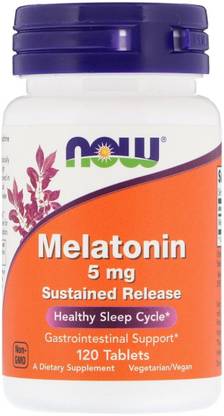 Now Foods Melatonin, 5 mg, 120 Tablets