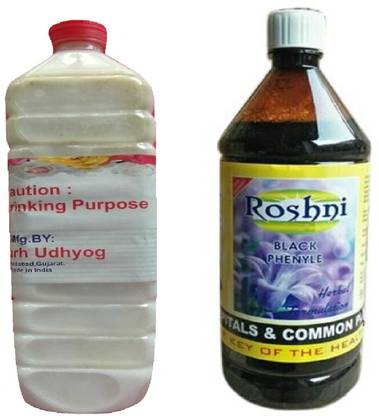 ROSHNI BLACK PHENYL AND WHITE FLOOR CLEANER (PACK OF 2) FRESH