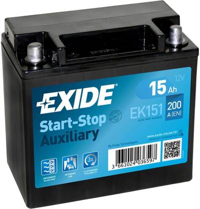 EXIDE EXD8829 15 Ah Battery for Car