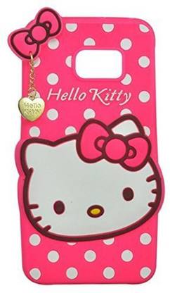 Qzey Back Cover for Samsung Galaxy S6 Edge 3D Soft Silicone Girls Choice Hello Kitty