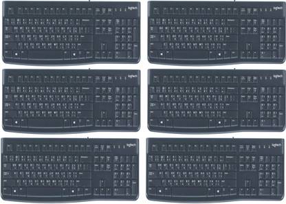 Logitech K120 KEYBOARD HINDI+ENGLISH Wired USB Standard Multi-device Keyboard Compatible with Desktop, Laptop, Mac