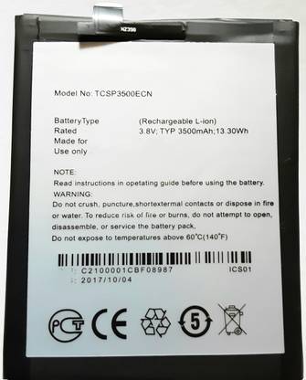 FULL CELL Mobile Battery For  Panasonic Eluga Icon ( TCSP3500ECN )