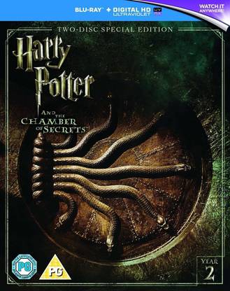 Harry Potter and the Chamber of Secrets - Year 2 (2002) (Blu-ray + Digital Download + UV) (2-Disc Special Edition) (Slipcase Packaging + Region Free + Fully Packaged Import)