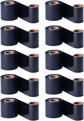 tudko 55 mm X 300 Meters, (WAX Ribbon) Thermal Transfer Barcode Ribbon, Set of 10 Ribbon Roll, Print on Paper Label