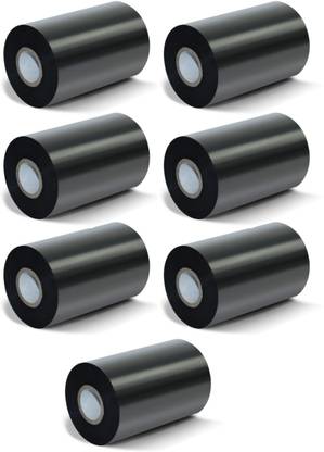 tudko 80 mm X 300 Meters, (WAX Ribbon) Thermal Transfer Barcode Ribbon, Set of 7 Ribbon Roll, Print on Paper Label