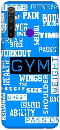 SSMORYA Back Cover for Realme 5, Realme 5s, Realme 5i (GYM Tattoo) Printed Back Cover