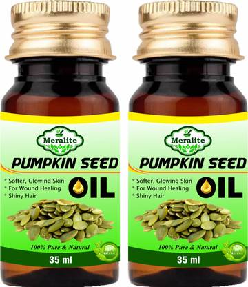 Meralite Pumpkin Seed Oil, 100% Pure, Natural & Undiluted (Pack of 2) Hair Oil