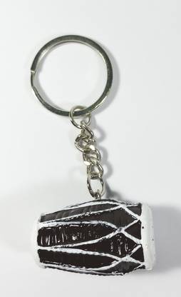 Mj Ragav Musical Instrument Dholak Or Mridangam PVC Keychain/Keyring Key Chain