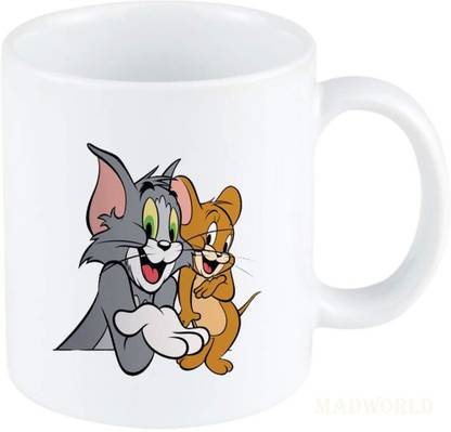 Madworld Tom Jerry Printed Attractive Quotes Image Printed Ceramic White Coffee Best Gift For Couple Friends Brother Birthday Family Festival Girlfriend Any Occasion Ceramic Coffee Mug Price In India Buy