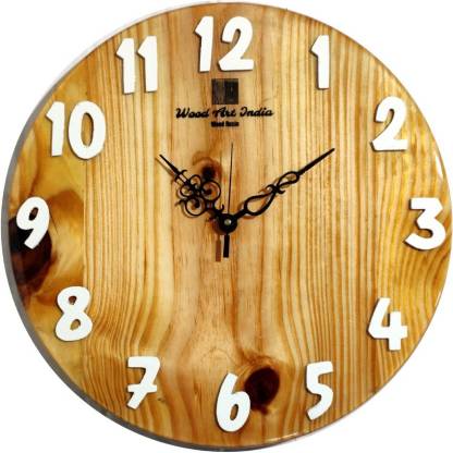 India Og 35 Cm X Wall Clock, Wooden Wall Clock Flipkart India