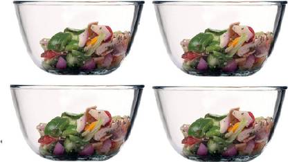 Femora Borosilicate Glass Serving Bowl Borosilicate Glass Tableware & Dinnerware Bowls Mixing Bowl 400ml
