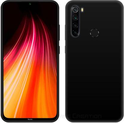 CASE CREATION Back Cover for Xiaomi Redmi Note 8 Plain Black Case Cover 360 Guard