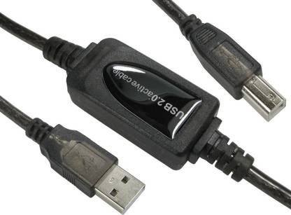 TECHGEAR Micro USB Cable 2 A 20 m 20M Long Printer Active Cable USB 2.0 Active Repeater A To B Booster Lead