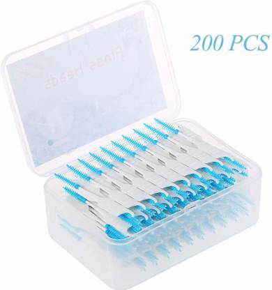 Anself 200Pcs Dental Floss Interdental Brush Teeth Stick Toothpick [CAT