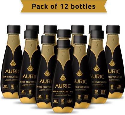Auric Mind Rejuvenation Ayurvedic Juice, Low Calorie, No Added Sugar For Calmness, Pack of 12-Each 250ML