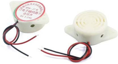 India IoT Shop 2Pcs DC 3-24V SFM-27 90DB Intermittent Beep Alarm Electronic Buzzer Sounder Electronic Components Electronic Hobby Kit