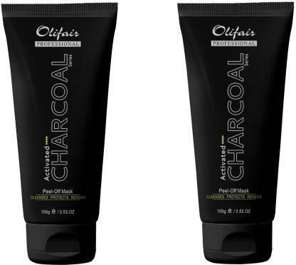 Olifair Charcoal Peel Off Mask (Pack of 2)