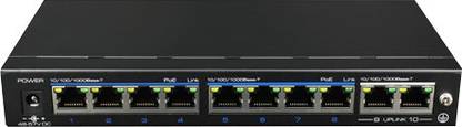 HI-FOCUS HF-SGG08-120W 8 Ports 100 Mbps Smart Network Switch
