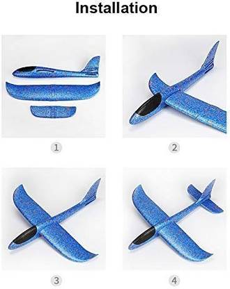 Quinergys ®Large Size 19 inch Foam Glider Airplane Outdoor Paper Plane