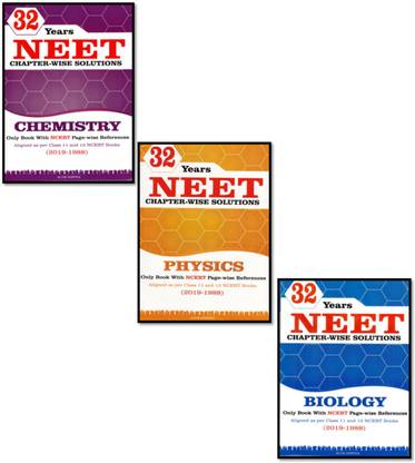 32 Years NEET Chapterwise Solutions 3-BOOKS SET (PHY.+CHEM.+BIO.)