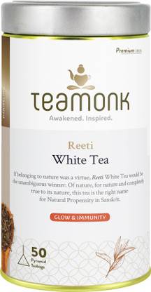Teamonk Reeti Organic Darjeeling White Tea - Promotes Glowing Skin White Tea Tin