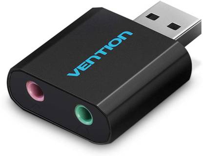 VEnTIOn USB External Sound Card, USB Audio Interface Audio Adapter External USB Stereo Sound Card With 3.5mm Headphone and Microphone Jack USB Adapter