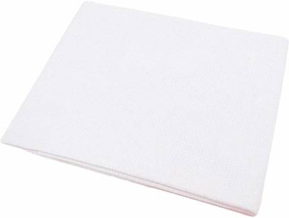 ASIAN HOBBY CRAFTS Embroidery-Matty Fabric -for Embroidery-Cross Stitch-White-1 Meter