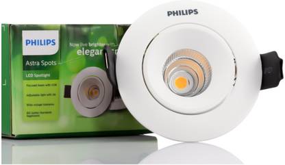 PHILIPS 3W Astra Spot Tilt Warm White Pack of 2 Recessed Ceiling Light Ceiling Lamp