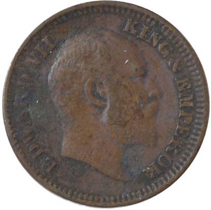 Mintage World British india King edward VII - 1_2 Pice 1910 calcutta Medieval Coin Collection