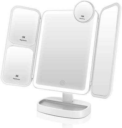 Easehold Tri-Fold Lighted Vanity Mirror Three Panel 21Pcs Led Light 1