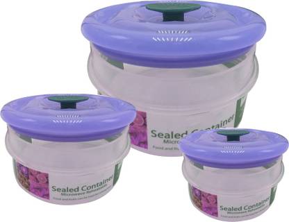 Wanzhow Plastic Fridge Container  - 1200 ml, 550 ml, 250 ml