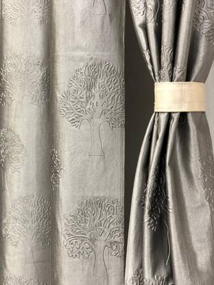 RIDHAAN 214 cm (7 ft) Blends Door Curtain (Pack Of 2)