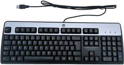 HP KU0316 Wired USB Standard Desktop Keyboard Compatible with Desktop, Laptop, Mac