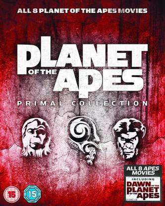 Planet of the Apes: Primal 8 Movies Collection - Planet of the Apes (1968) + Beneath the Planet of the Apes + Escape from the Planet of the Apes + Battle for the Planet of the Apes + Planet of the Apes (2001) + Rise of the Planet of Apes + Dawn of the Planet of Apes (8-Disc Box Set) (BBFC Rating: 15) (Region Free) (Slipcover + Fully Packaged Import)