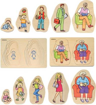 Beleduc Layer Baby to Grandpa & Grandma Puzzle For kids