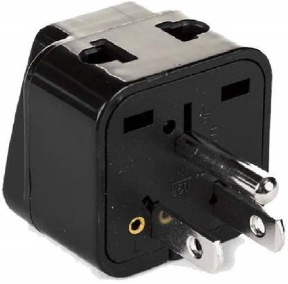 OREI India to USA, Japan, Philippines Type B Travel Adapter Plug - 2 in 1 Worldwide Adaptor