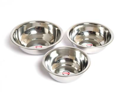 Embassy Stainless Steel Mixing Bowl Wonderful Bowl, Sizes 4-6, 2500/3200/4000 ml