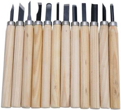 KNAFS (Set of 12 pcs) for Professionals, Carpenters and hobbyists for Basic Carving as Well as Detailing Combination Chisel Set Combination Chisel Set