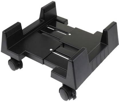 AlexVyan Genric Heavy Duty Black Computer CPU Stand CPU Trolley with Wheels1 CPU Holder