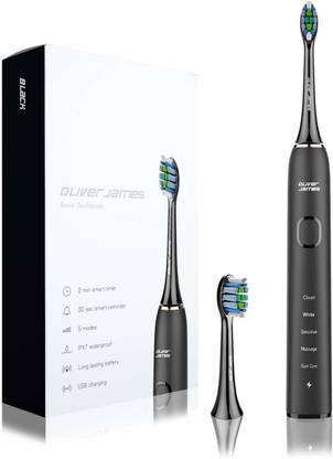 Oliver James Sonic Electric Toothbrush - Powerful Rechargeable Electric Toothbrush