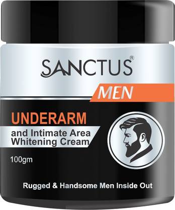 SANCTUS Underarm & Intimate Area Whitening Cream for MEN - 100gm (Best Whitening Cream for MEN - Advanced Odour control formula)