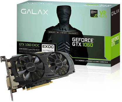GALAX alax Gx 1060 GDDR5 6 GB NVIDIA Chipset 192 bit 1544 MHz Graphics Card