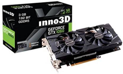 Geforce nno3d Gx1060 GDDR5 3 GB NVIDIA Chipset 192 bit 1506 MHz Graphics Card
