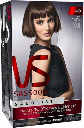 VIDAL SASSOON Salonist Hair Colour Permanent Color Kit , Brown